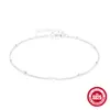 Nova Corrente de Contas em Prata 925 Pulseira Corrente DIY Feminina Estilo Coreano Design de Nicho de Celebridade da Internet Pulseira Versátil para Mulheres