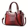 Bolsa de mão bolsa Taizhou bolsa feminina couro brilhante platina bolsa padrão crocodilo bolsa feminina textura bolsas de comércio exterior all-match