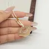 Piedra Ojo de Gato Ruyi Candado Nube Colgante Collar de Ojo de Gato Rosa Colgante Modelo Nuevo 2026 Promoción de Transmisión en Vivo Venta al por Mayor de Fábrica