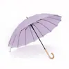 Estilo Ins Liso Cabo Longo Chuva ou Sol Pequeno Fresco 16 Ossos Adereço de Tiro Guarda-chuva à Prova de Vento e Chuva Elegante