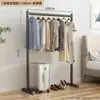 Secador de Ropa de Doble Capa de Pie para Dormitorio Estante para Ropa Doméstico No Ocupa Espacio Secador de Ropa Almacenamiento Perchero Simple