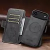 Funda de piel para teléfono plegable Iphone18Promax con ranura para tarjeta, succión magnética, soporte de carga inalámbrica dos en uno