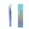 Pinças para Cílios Postiços Pinças para Nail Art DIY Pinças para Técnicos de Cílios Pinças para Extensão de Cílios Pontas Curvas e Retas Personalizável