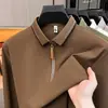 Camisa Polo Masculina de Verão Business Casual Listrada Estilo Streetwear Moderno e Cool Masculina