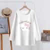 Camiseta de Maternidad de Manga Larga para Lactancia Ropa de Confinamiento Top Manga Larga Holgada Otoño Estilo Holgado Pijama para Lactancia para Casa Otoño e Invierno