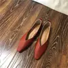 Muy Recomendado Otoño 2024 Nuevo Minimalista Coreano Color Sólido Punta Cuadrada Pequeña Boca Baja Ultra Suave Zapatos Planos de Tacón Bajo