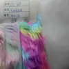 Jacquard de quatro cores, pele de raposa, flanela arco-íris, lã arco-íris, pelúcia colorida, pelúcia de faixa colorida, têxtil para casa, tecido de pele