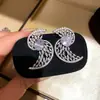 Pendientes de Diamante Brillante con Pasador de Plata, Diseño Hueco Geométrico Ovalado de Circonita, Pendientes de Estilo Retro Francés, Accesorios para Orejas de Nicho para Mujer