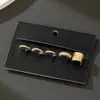 Set de 5 Piezas de Aretes de Moda Estilo Punk Minimalista Sencillo con Pedrería y Perlas, Pendientes Modernos y Versátiles para Mujer