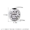 Cuentas Espaciadoras Redondas Flor de Cruzado de Plata Pura S999, Accesorios para Pulseras de Cuerda Trenzada DIY Estilo Vintage, Accesorios de Plata Pura 999