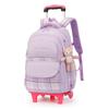 Vara de subir escadas Natural Fish New Grade 2 a 6 Mochila escolar para meninos e meninas do ensino fundamental Grande capacidade removível para pelos