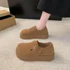 Sapatos Birkenstock de sola grossa femininos 2026 tendência primavera e verão novo aumento de altura preguiçoso slip-on casual versátil com sapatos de saia femininos