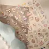 Ferro Creme Desenho Animado Infantil Gatinho Adesivos para Unhas TS4126 Japonês Menina Suave Unhas Patinha de Gato Laço Adesivos para Unhas