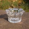 Candelabro de vidro com renda, fragrância sem fumaça, aromaterapia, copo de vela de vidro, cinzeiro de vidro de cristal, acessórios de lâmpada, atacado