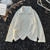 2025 Comercio Transfronterizo Hombre Nuevo Patrón Espiga Estilo Hong Kong Retro Talla Grande Estilo Dinero Antiguo Cuello Solapa Manga Larga Camiseta