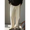 Pantalones Casuales Lavados Elásticos de Cintura Estilo Old Money Seleccionados para Hombre Primavera 2026 Nuevos Rectos Transpirables Suaves Retro