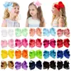 Modelo Más Vendido Transfronterizo 6 pulgadas Flores de Burbuja 20 Colores Lindas Niñas Pequeñas Color Puro Niños Pasadores Decorativos Hechos a Mano y Accesorios para el Cabello