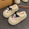 Pantuflas de Algodón para Mujer Invierno y Otoño Pantuflas de Algodón Resistentes a la Suciedad Suela Gruesa para Exterior Antideslizantes Dormitorio de Estudiantes Pantuflas Cálidas de Luna