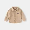 Camisa de Manga Larga para Niños 2026 Nueva Ropa de Primavera y Otoño Niños Bebé Camisa de Pana Niño Cuello Solapa Top Venta al por Mayor
