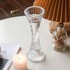 Estilo Nórdico Transparente Retro Cristal Cintura Pequeña Portavelas de Vidrio Adornos Decoración Mesa de Comedor Modelo Soportes para Velas Props