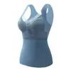 Chaleco de Encaje de Seda Helada Ultra Delgado para Mujer sin Tirantes, con Almohadillas en el Pecho, Transpirable Integrado, Sensación Fresca, Ropa Interior de Espalda Hermosa