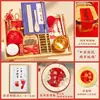Set de Regalo para Primer Cumpleaños para Niños y Niñas, Accesorios de Tela de Estilo Chino Moderno para la Ceremonia Tradicional de Cumpleaños China