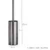 Portacepillo de Inodoro Gris Metalizado, Antiolor Acero Inoxidable 304 Montado en Pared Cepillo de Limpieza para Baño, Tipo Montado en Pared