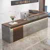Balcão de Bar de Canto Estilo Chinês, Balcão de Caixa Registradora, Balcão de Recepção Frontal de Empresa, Balcão Comercial para Loja de Roupas, Balcão Pequeno, Mesa de Escritório