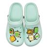 Personalidad de dibujos animados comida pan tostado pan PVC pegamento suave agujero zapatos flor hebilla de zapato DIY zapatos de jardín para niños accesorios venta al por mayor