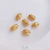 Preservação de Cor Ouro Areia Redondo Plano Formato de Barril Despertar do Leão Pingente de Contas Espaçadoras Cabaça Acessórios para Joias DIY Feitos à Mão com Contas