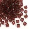 10 Perlas Cuadradas Estéreo Transparentes de Cristal de Vidrio Hechas a Mano Pulsera Collar Hecho a Mano DIY Accesorios para Joyería