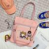 Bolso de Hombro de Lona Estilo Fresco Artístico ins Gran Capacidad Bolso Cruzado Simple Mochila de Moda Tendencia Cabello Transfronterizo