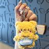 Celebridad de Internet Oso de Mantequilla Colgante Llavero de Felpa Adorno Lindo Dibujo Animado Muñeca Colgante de Bolsillo Muñeca de Máquina
