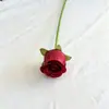 Flor de botão de rosa artificial, haste de flor de seda única, decoração de casa, decoração de casamento, rosa artificial