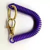 Chaveiros Atacado, Cordões de Telefone Espirais Coloridos, Cordas de Segurança Retráteis Douradas Anti-Perda, Cordas Espirais de Plástico