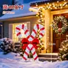 2.5D Arco Bastón de Caramelo Navidad Transfronterizo Más Vendido Patio Nieve Adorno Exterior Luz con Forma LED