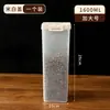 Pote de Armazenamento à Prova de Umidade para Grãos de Cozinha Transparente para Grãos de Café Chá Pote Selado Plástico Quadrado para Alimentos Pote para Manter Fresco