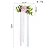 Flor para respaldo de silla de boda, dalia artificial rosa, accesorio decorativo para fotografía de boda, arreglo floral para respaldo de silla de banquete y iglesia, ramo de flores