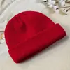 Gorro de Lana Tejido de Moda Estilo Coreano, Gorro de Lana Cálido de Otoño e Invierno, Gorro de Punto Cálido para Hombre con Logo Personalizado