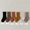 Calcetines para bebé al por mayor comercio exterior transfronterizo calcetines retro de moda transpirables para primavera y otoño en el tobillo para recién nacidos niños y niñas calcetines de algodón para bebé