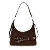 Bolso de Felpa Gamuzada para Axila 2026 Nuevo Estilo Bolso de Mano de Alta Gama Bolso Cruzado de Hombro Único de Gran Capacidad Casual