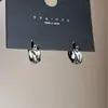 Pendientes de Aro Cruzados de Doble Anillo para Mujer, Pendientes de Aro Versátiles de Estilo Minimalista a la Moda de Nicho Simple, Nuevos Accesorios para Orejas Estilo Coreano