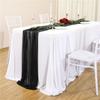 Camino de mesa de gasa en verde salvia perla para decoración de mesa de banquete de bodas, disponible en ocho colores, directo del fabricante, venta al por mayor