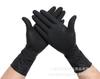 Guantes de peluquería LaTeX engrosados profesionales para teñido en caliente de goma negra duraderos antideslizantes impermeables bolsa para guantes de tratamiento de cabello negro