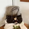 Bolsa de ombro feminina de alta qualidade para o outono e inverno, com estampa de leopardo vintage, grande capacidade, versátil, para o trabalho