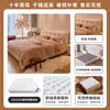 Cama Acolchoada Tendência Cor Creme Estilo Francês, Cama de Tecido Veludo Tech, Cama Moderna Minimalista 1.8m para Quarto Principal, Cama Dupla Princesa