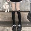 Meias Lolita de Renda com Laço de Renda para Panturrilha Meias de Veludo para Mulheres de Meia-Perna Meias Pretas e Brancas Estilo Japonês Jk até o Joelho