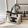 Bolso de Lona de Gran Capacidad para el Trabajo 2023 Nuevo Bolso para Mujer Casual Estilo Occidental Más Fácil de Combinar Bolso de Hombro Bolso Tote para Estudiante Universitario