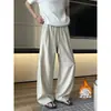2026 HK26326 Plus Terciopelo Interior Plus Terciopelo Aspecto Lino Pantalones Pierna Curva M-5XL HK26946-Especial P25