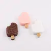 Mordisco Lindo de Helado Resina Artificial Juguete de Comida Llavero Hecho a Mano DIY Colgante para Bolso Pequeños Accesorios